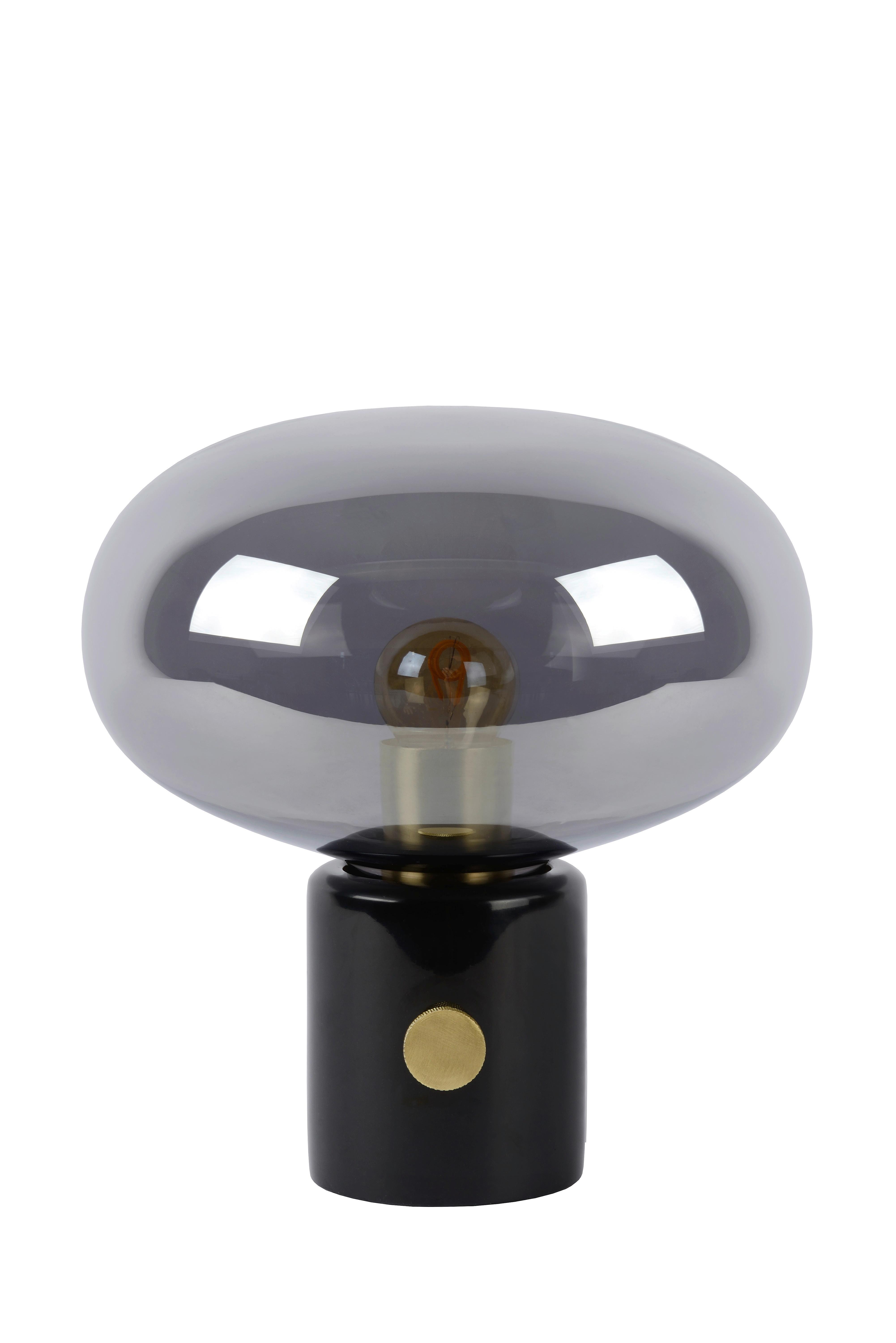 LAMPA STOŁOWA 03520/01/65 CHARLIZE - czarny/szary, Design, kamień/szkło (23/24cm) - Lucide