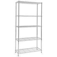 Regal Meran 2, Kovina, Kromirano - barve kroma/črna, Moderno, kovina/umetna masa (91/184/36cm)