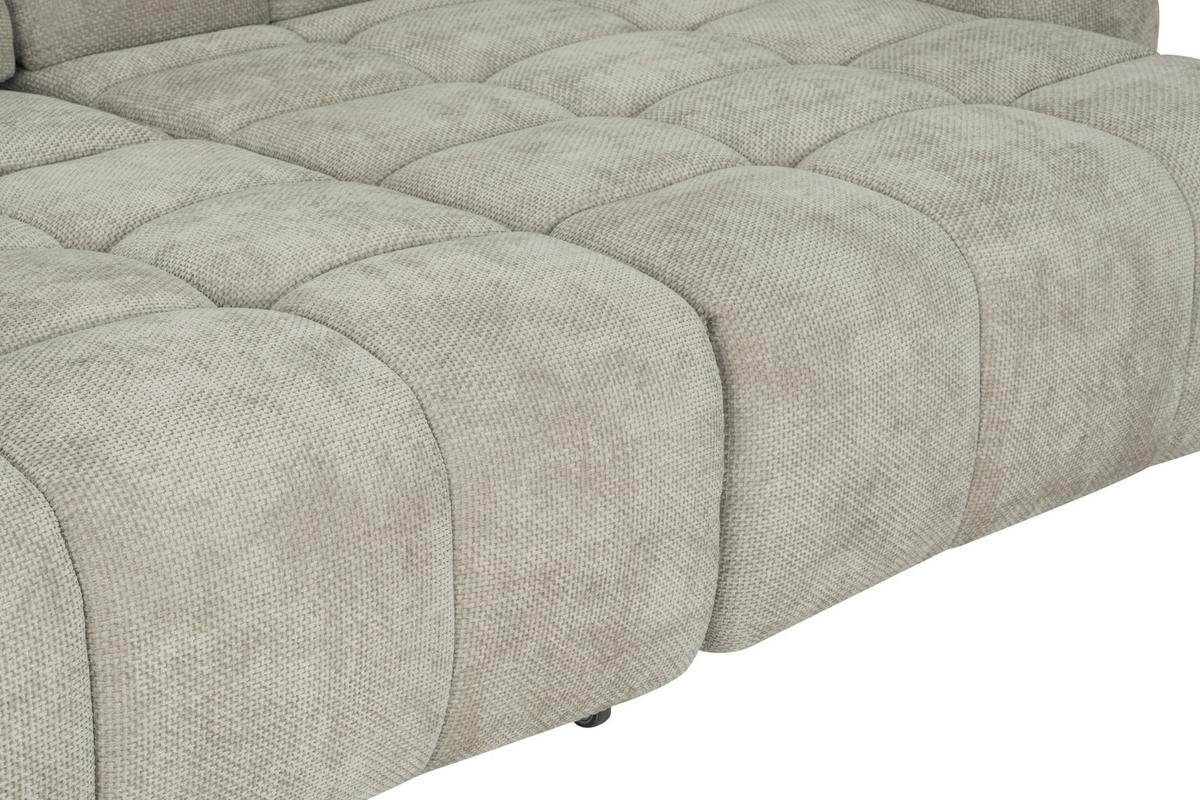 Wohnlandschaft Roma Grau - Schwarz/Grau, MODERN, Holz/Kunststoff (264/91/110/161cm) - Premium Living