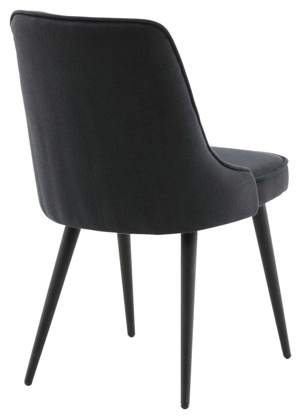 STUHL-SET VELVET DELUXE - Schwarz, Design, Kunststoff/Textil (50/88.5/66cm) - Livetastic