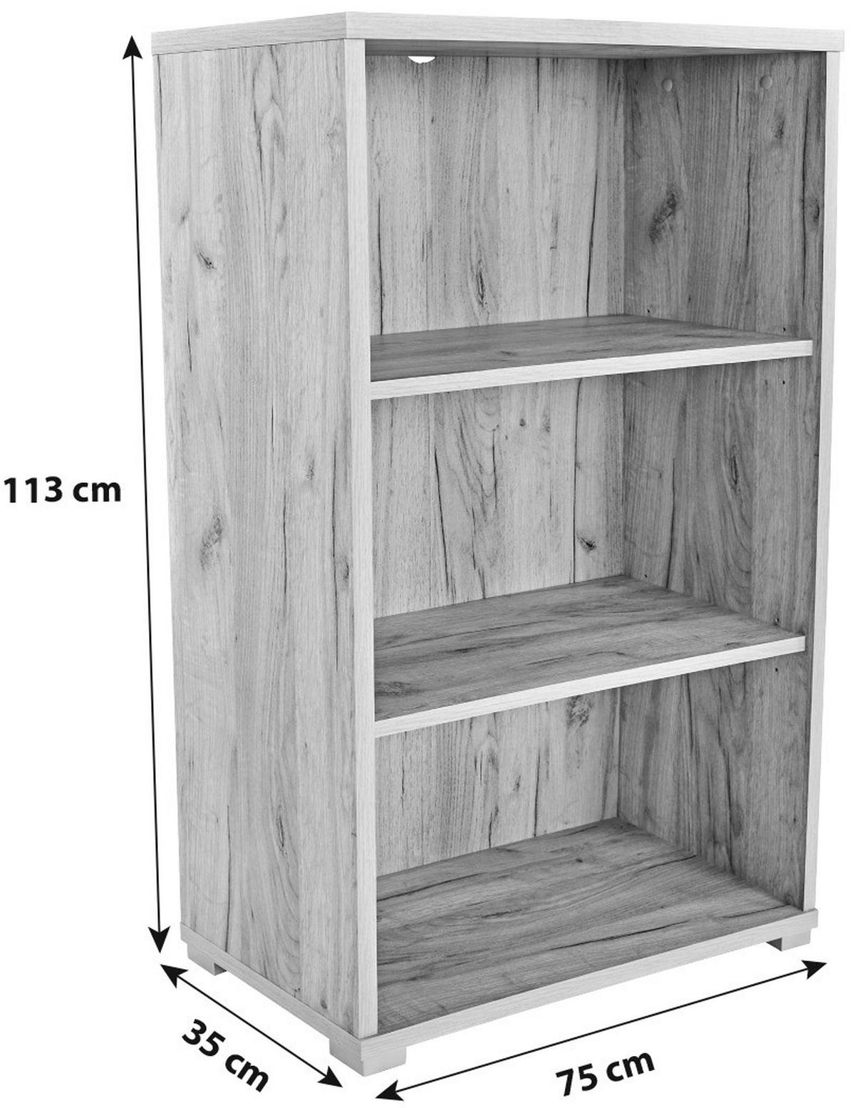 Raft pentru documente Profi - culoare lemn stejar, Modern, material pe bază de lemn (75/113/35cm) - Modern Living
