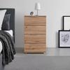 SÄNGBORD CUATRO - silver/ek Artisan, Klassisk, trämaterial/plast (46/79/42cm) - Modern Living