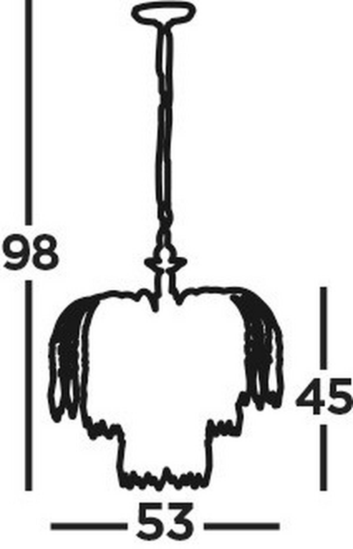 Kristály Függőlámpa 4175-5 Waterfall - krómszínű, Design, üveg/fém (53/98cm)