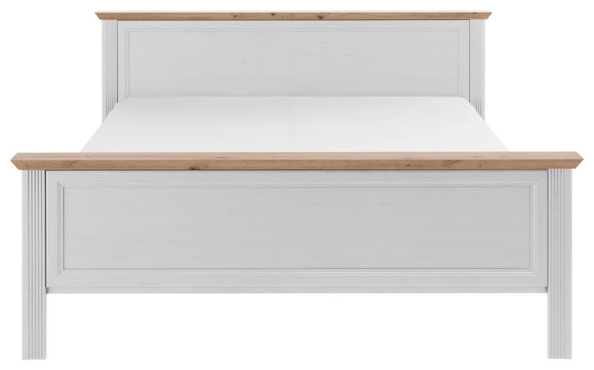 Klasični Krevet Jasmin Ii - bijela/hrast Artisan, Lifestyle, drvni materijal/plastika (180/200cm) - Modern Living