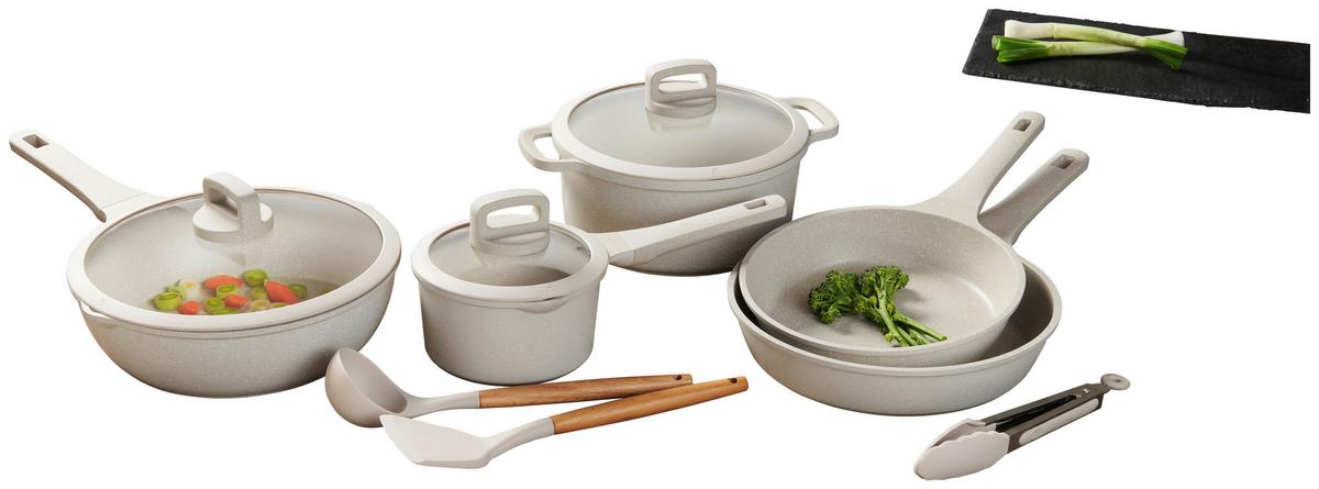 ZESTAW GARNKÓW SAHARA - beżowy/przejrzysty, Basics, tworzywo sztuczne/metal - Homeware Profession.