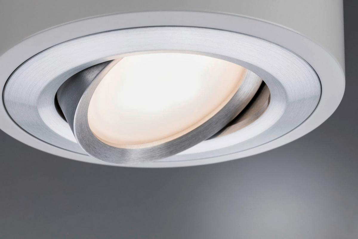 Deckenstrahler Argun in Alufarben max. 4,8 Watt - Alufarben, Basics, Metall (9,7/6cm) - Paulmann