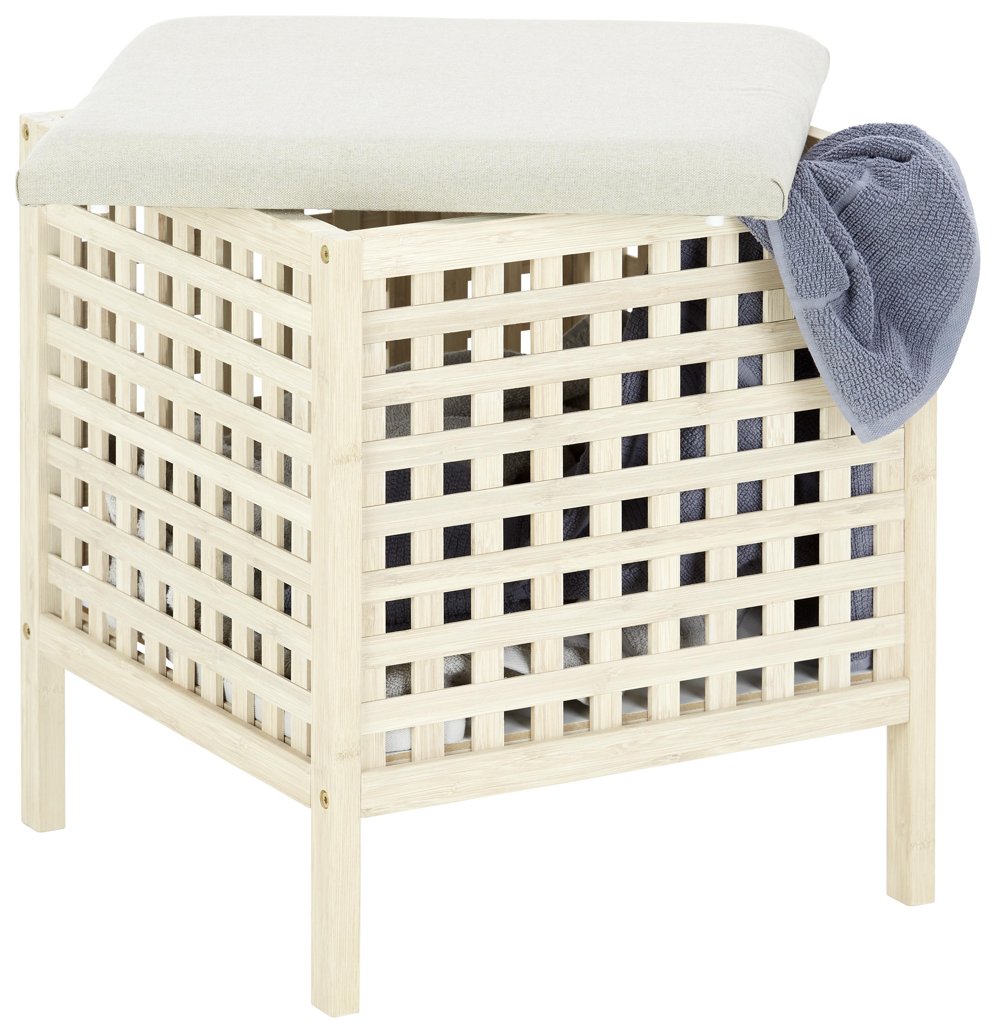 Wäschekorb aus Bambus Massiv - Naturfarben, MODERN, Holz (47/54/47cm) - Modern Living