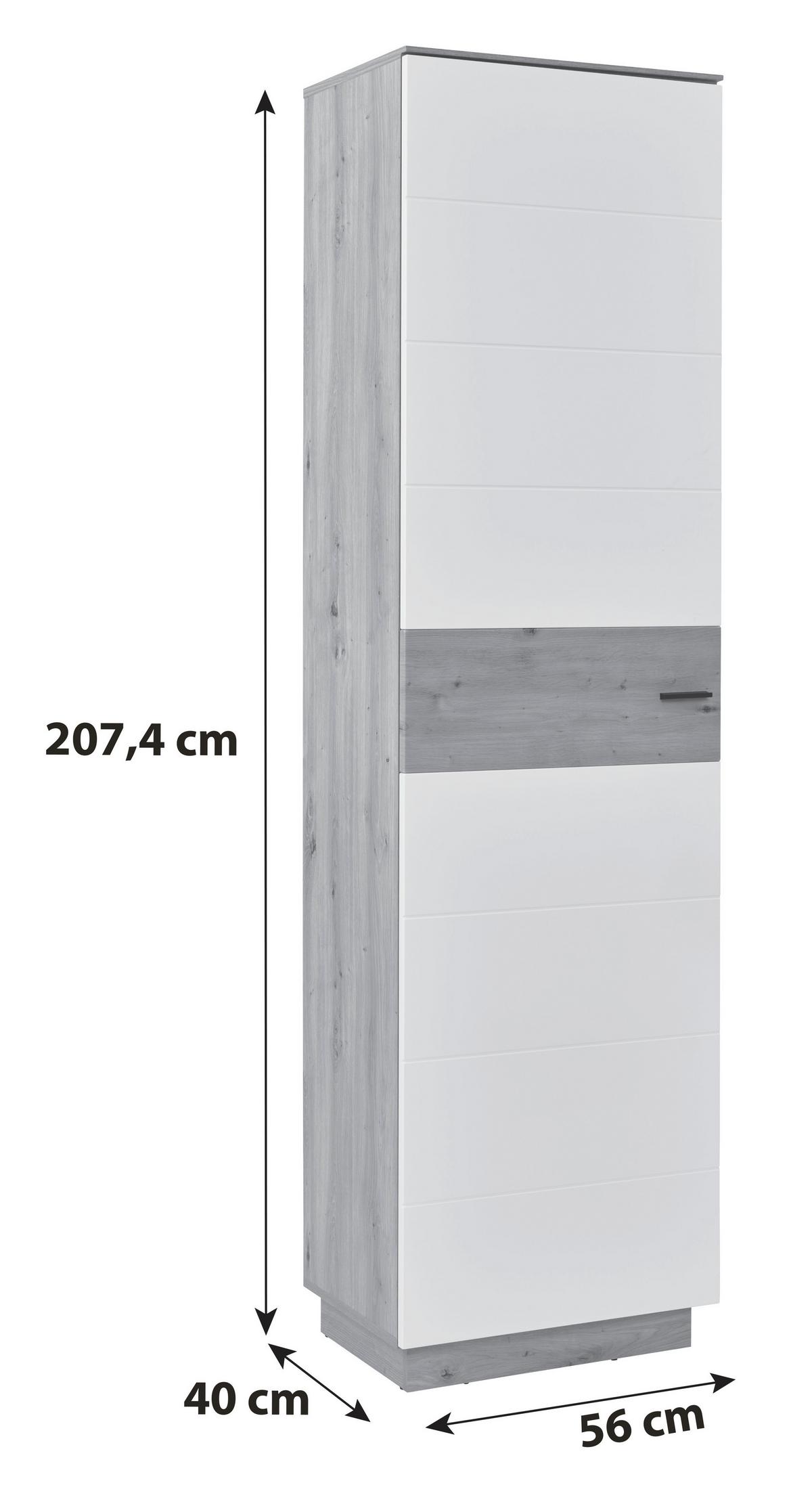 Dulap Pentru Hol Tonale - alb/stejar Artisan, Konventionell, material pe bază de lemn (56/207,4/40cm) - Modern Living