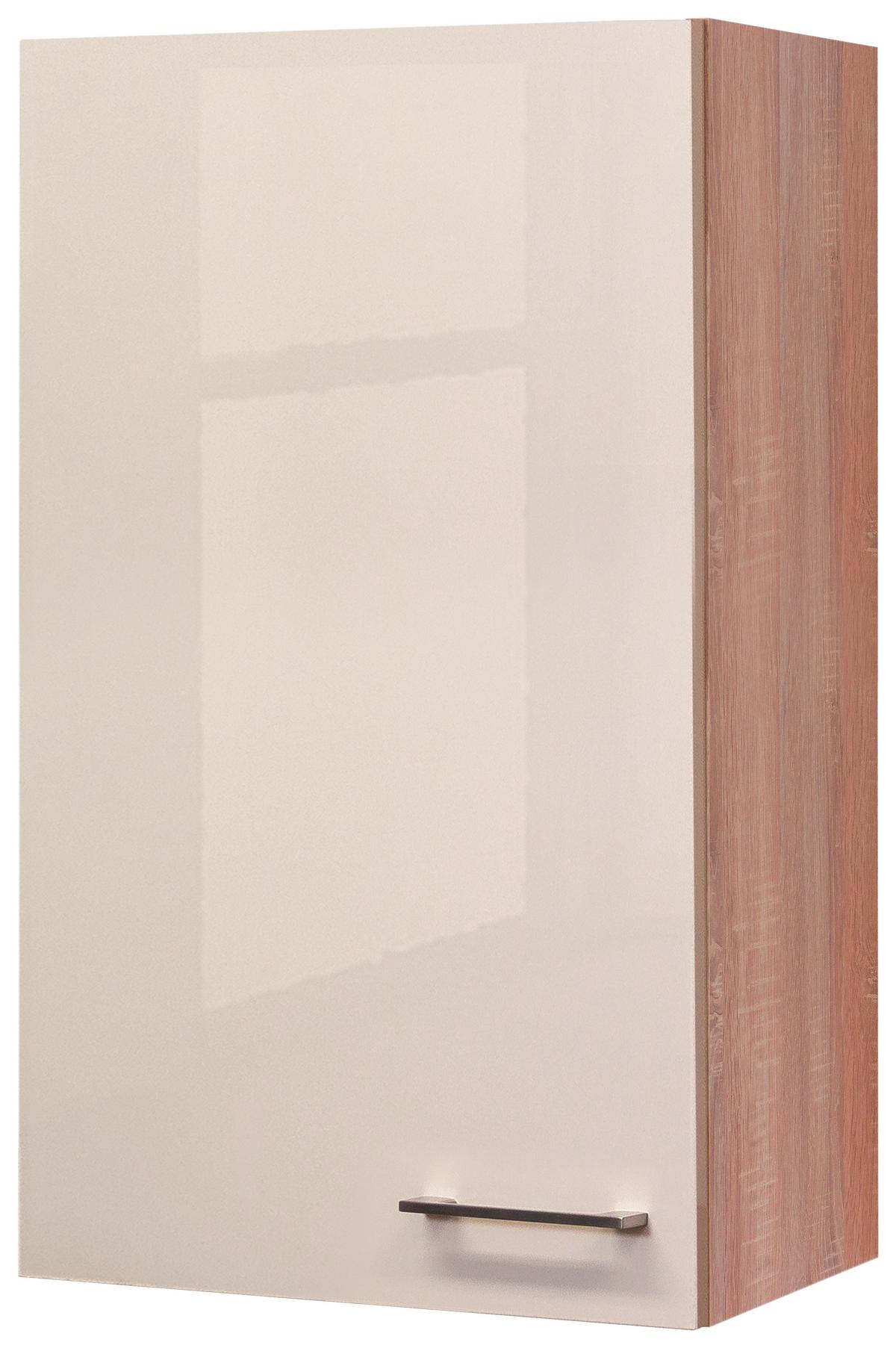 Kuhinjska Zgornja Omarica Nepal, Kašmir, Barva Hrasta - barve nerjavečega jekla/kašmir, Moderno, kovina/leseni material (50/89/32cm) - FlexWell