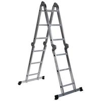 Lestev Solid W3, Aluminij - barve srebrnega hrasta, Basics, kovina (70/94/25cm) - MID.YOU