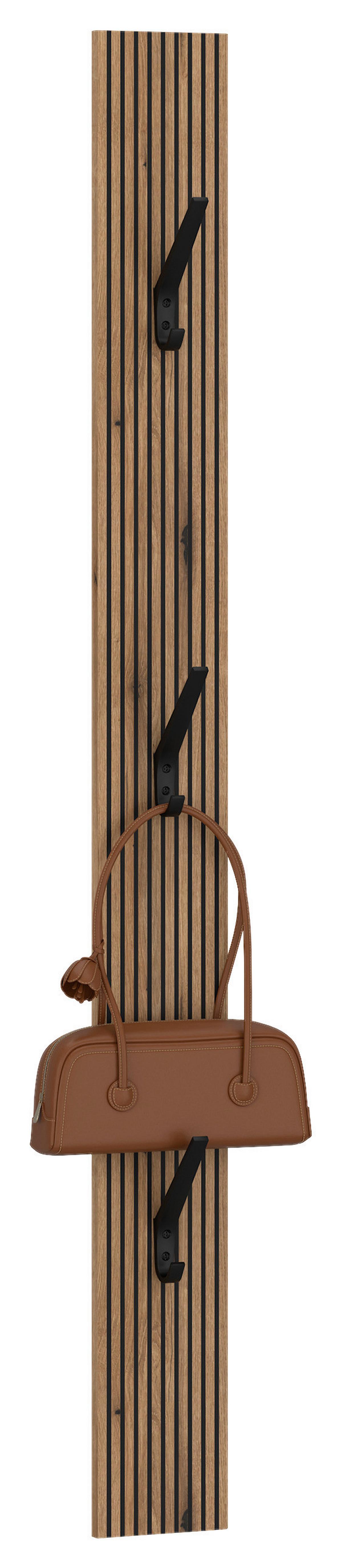 Panou cuier ALADIN - culoare lemn stejar, Modern, material pe bază de lemn (14,5/155/1,6cm) - Modern Living