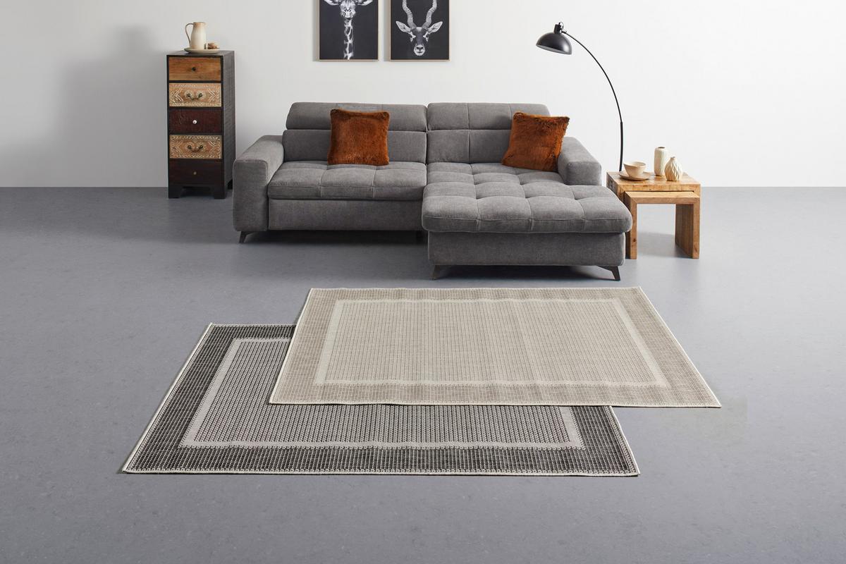 Flachwebteppich Country Grau 3 ca. 200x250cm - Grau, KONVENTIONELL (200/250cm) - Modern Living