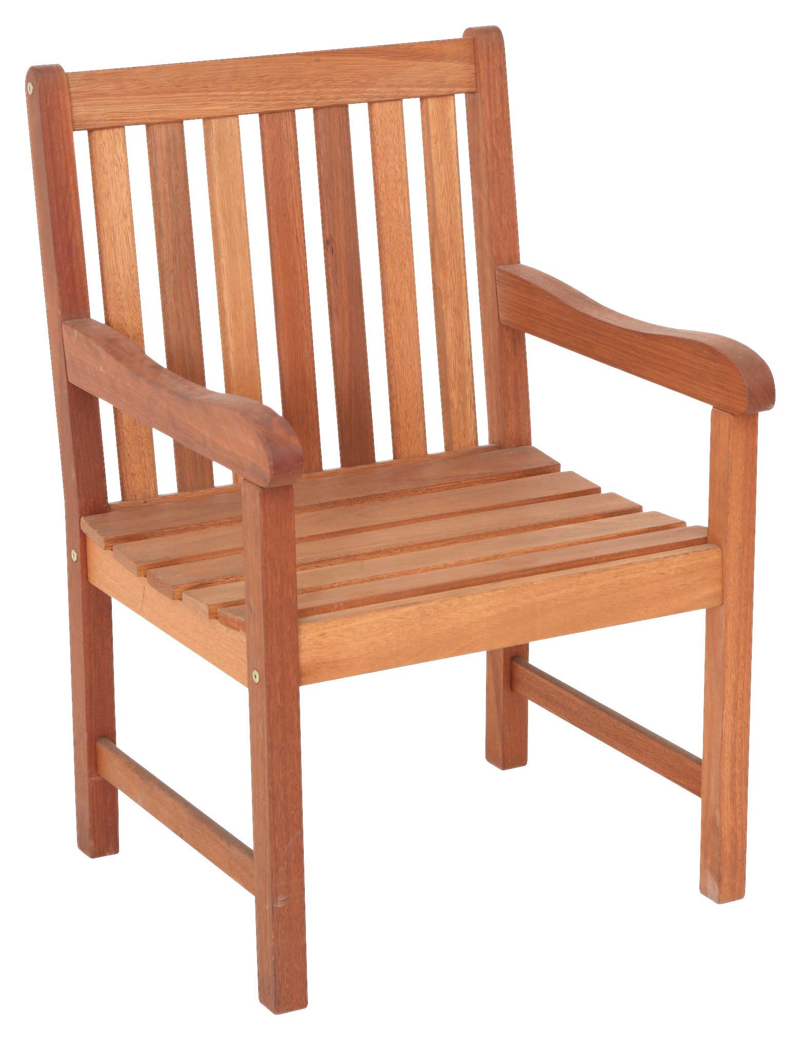 Gartensessel "Santos" aus Eukalyptus, natur - Naturfarben, Basics, Holz (57/89/58cm) - Gardenson