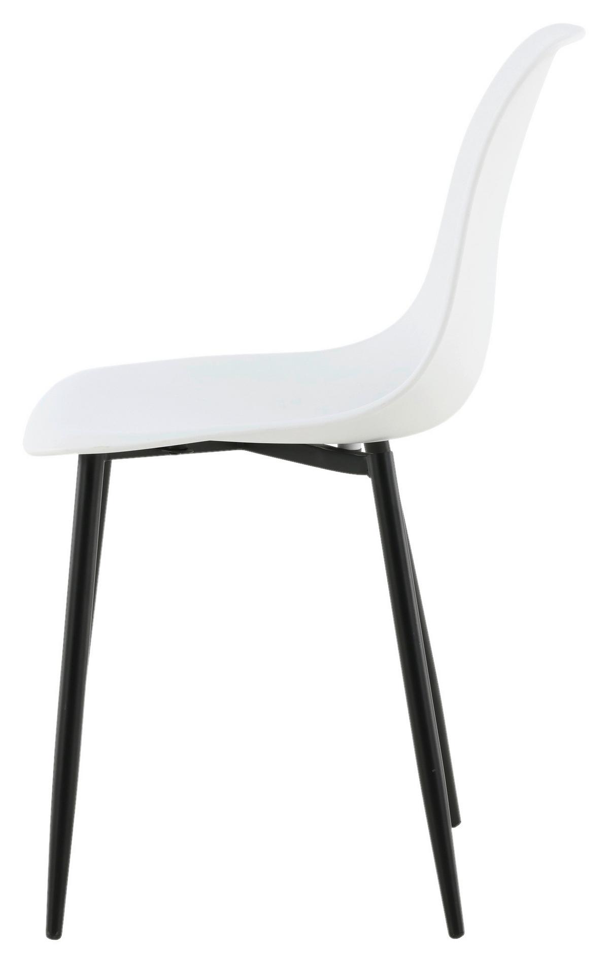 STUHL-SET POLAR - Schwarz/Weiß, Design, Kunststoff/Metall (45,5/81/58cm) - Livetastic