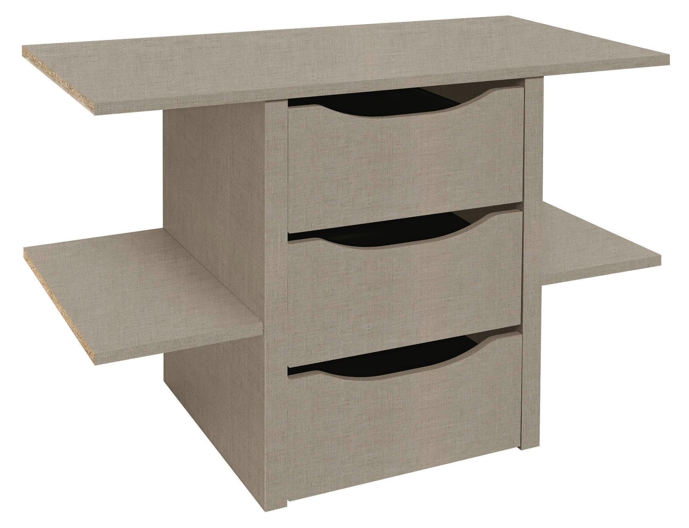 Notranji Predali Zubehör, Siva - siva, Design, leseni material (88/57/45cm) - Carryhome