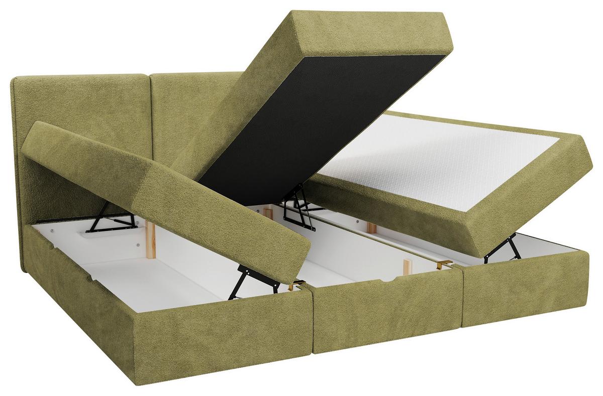 Familienbett Domino Combo II Grün ca. 270x200cm - Schwarz/Grün, MODERN, Holz/Holzwerkstoff (270/200cm) - MID.YOU