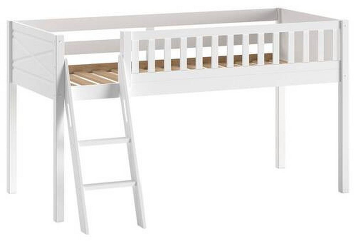 Spielbett Scott ca. 90x200 cm Weiß - Naturfarben/Weiß, ROMANTIK / LANDHAUS, Holz (90/200cm) - MID.YOU