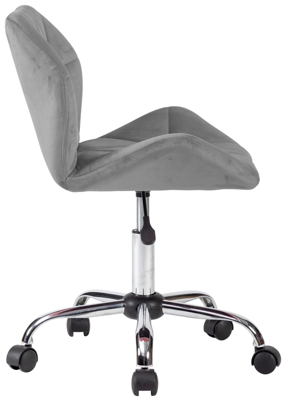 Uredska Stolica Aria - siva/boje kroma, Moderno, metal/tekstil (49/74-84/53cm) - Modern Living