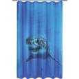 Duschvorhang Hai in Blau, ca. 180x200cm - Blau/Weiß, Textil (180/200cm) - MÖMAX modern living