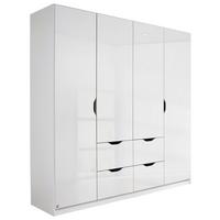Omara Za Oblačila Arnstein, Bela - bela/visoki sijaj, Konvencionalno, leseni material (181/197/54cm) - home24