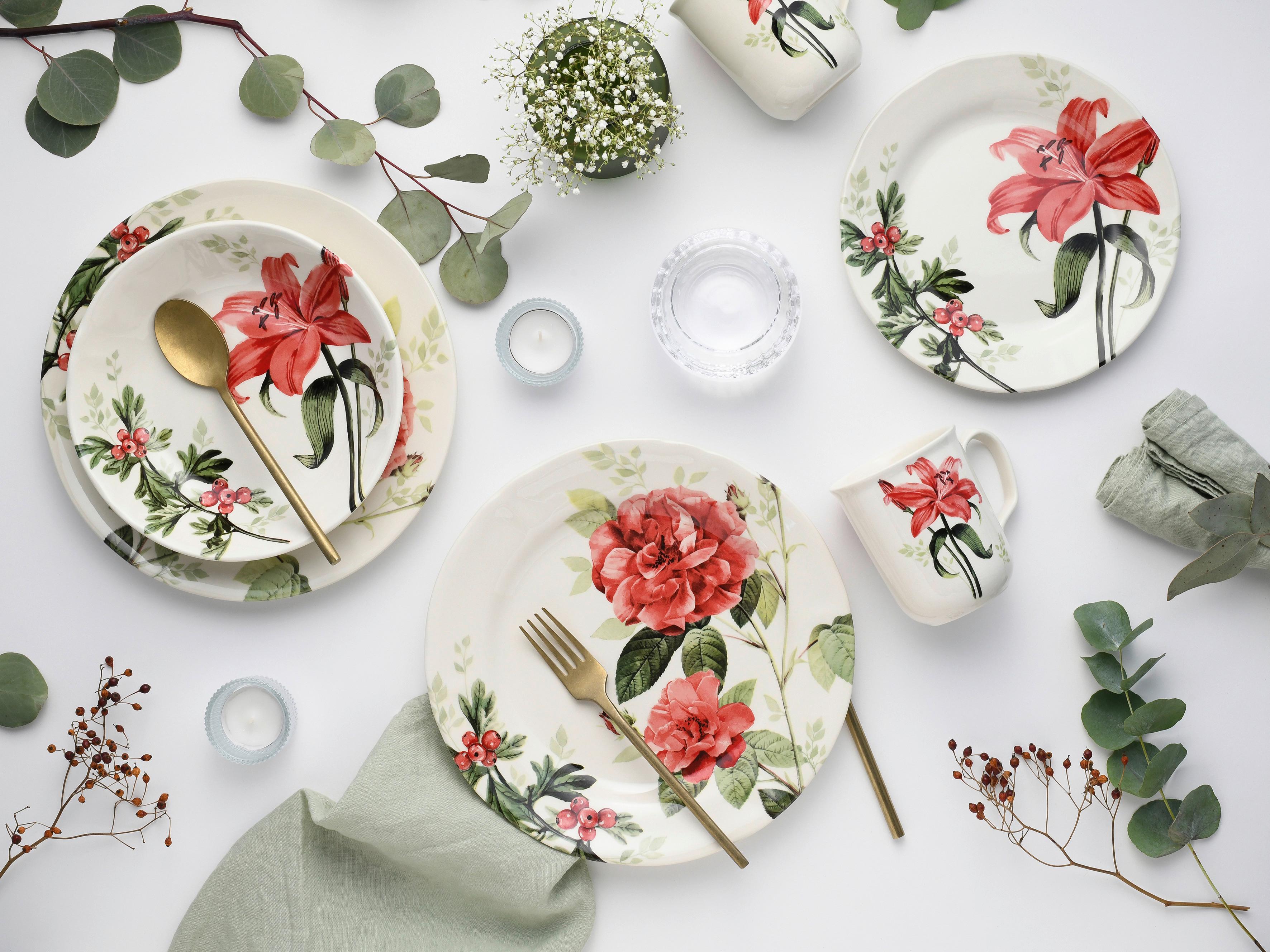 Kombinirani Servis Rosemary Creme, 16-Delni - večbarvno, keramika - Creatable