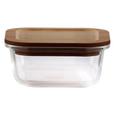 Frischhaltedose Annegret ca. 600ml - Klar/Transparent, Glas/Holz (15/15/6,7cm) - Zandiara Frischhaltedose Annegret ca. 600ml - Klar/Transparent, Glas/Holz (15/15/6,7cm) - Zandiara