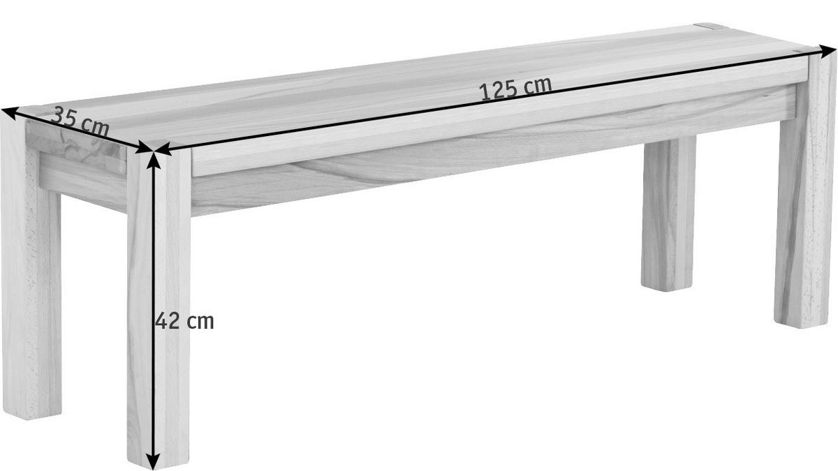 ŁAWKA SELECT  -EXKLUSIV- -PO- - kolor bukowy, Konventionell, drewno (125/42/35cm) - Livetastic