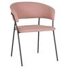 Armlehnstuhl Alice Rosa - Schwarz/Rosa, MODERN, Holz/Textil (53/80/59cm) - Mömax