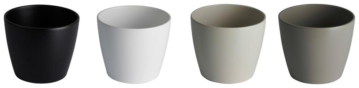 Mască pentru ghiveci LUISA - alb/negru, Modern, ceramică (15/12cm) - Mömax