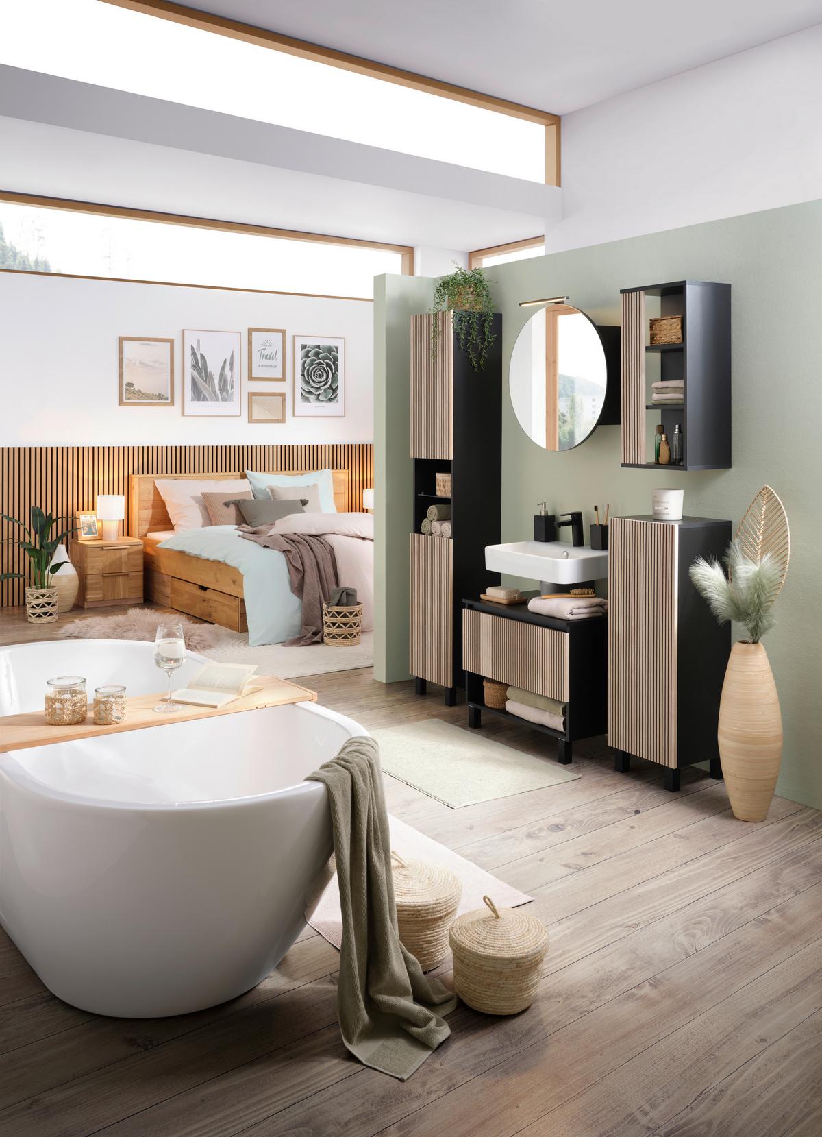 Badematte Bio Hanna in Grau ca. 60x100cm - Taupe, Natur, Textil (60/100cm) - ecoTree