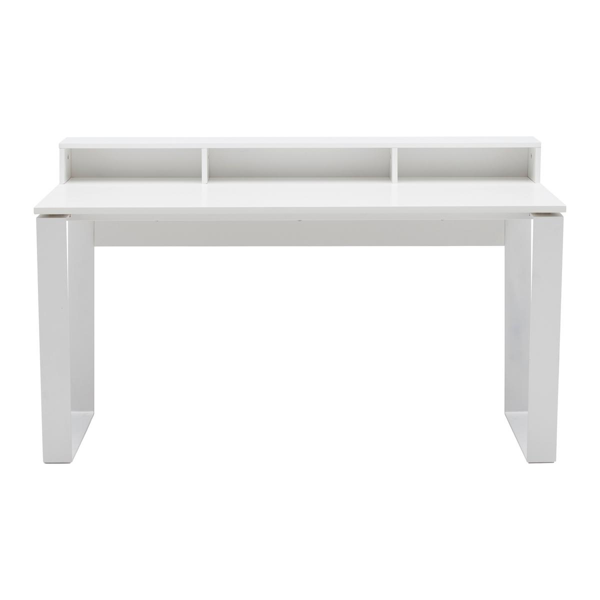 Gaming Miza Check -exklusiv-, Bela - bela, Moderno, kovina/leseni material (140/85/60cm) - Mömax