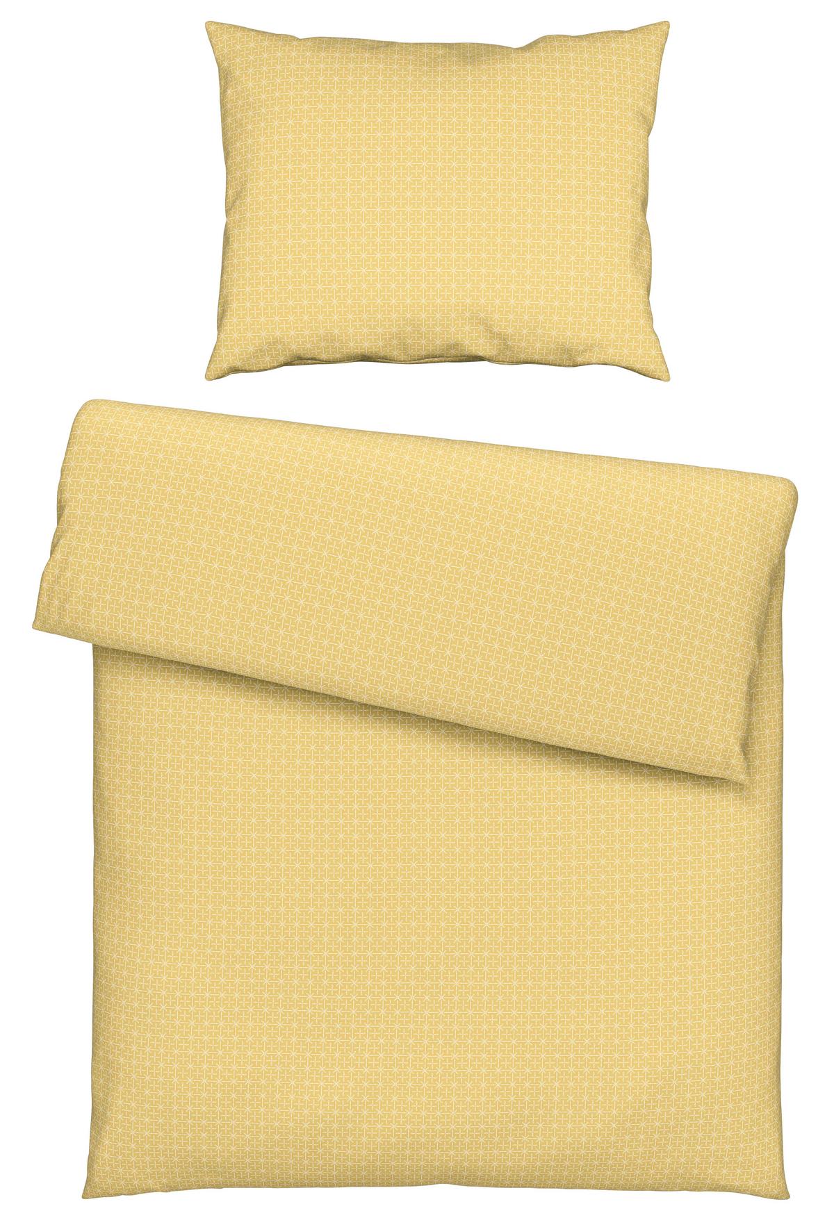 Ágyneműhuzat-garnitúra Laura - sárga, Konventionell, textil (140/200cm) - Modern Living