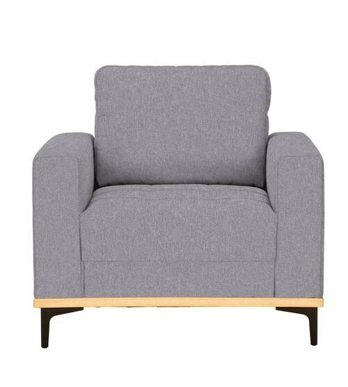 Fotelja Casper - siva/svijetlo siva, Konventionell, tekstil/metal (96/87/92cm) - Zandiara