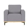 Sessel in Grau Metallfuss Schwarz - Hellgrau/Schwarz, Konventionell, Textil/Metall (96/87/92cm) - Zandiara