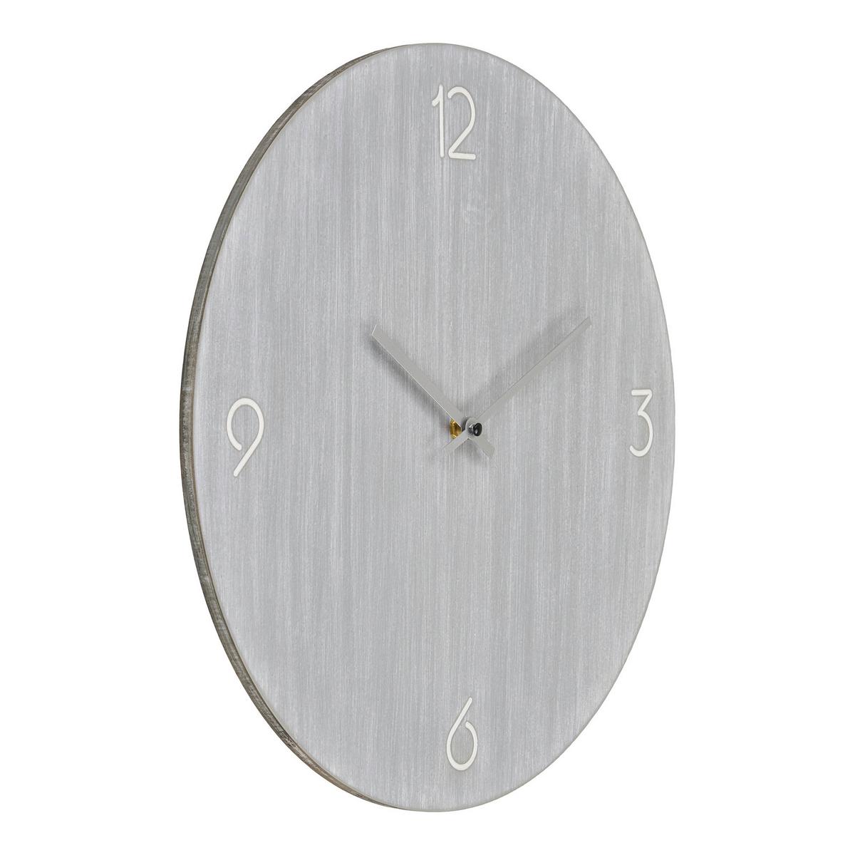 Wanduhr Ravenna Wall Clock Hellgrau - Hellgrau, Design, Holzwerkstoff (40/40/4cm)