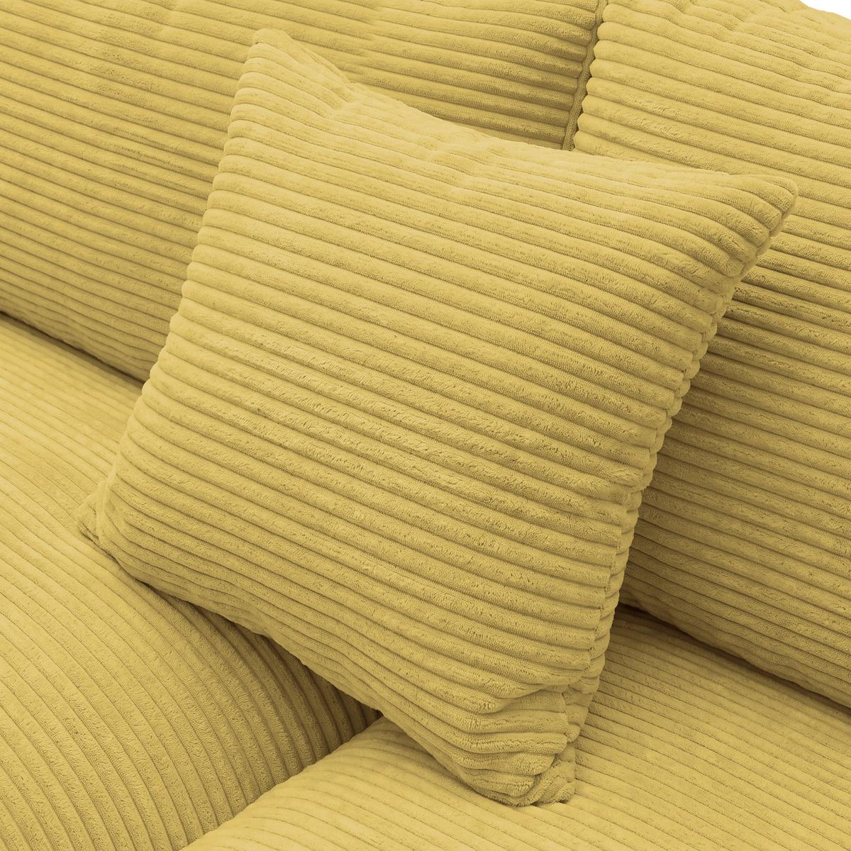Ecksofa Pedro Senfgelb - Senfgelb/Schwarz, MODERN, Kunststoff/Textil (190/300cm) - Mömax