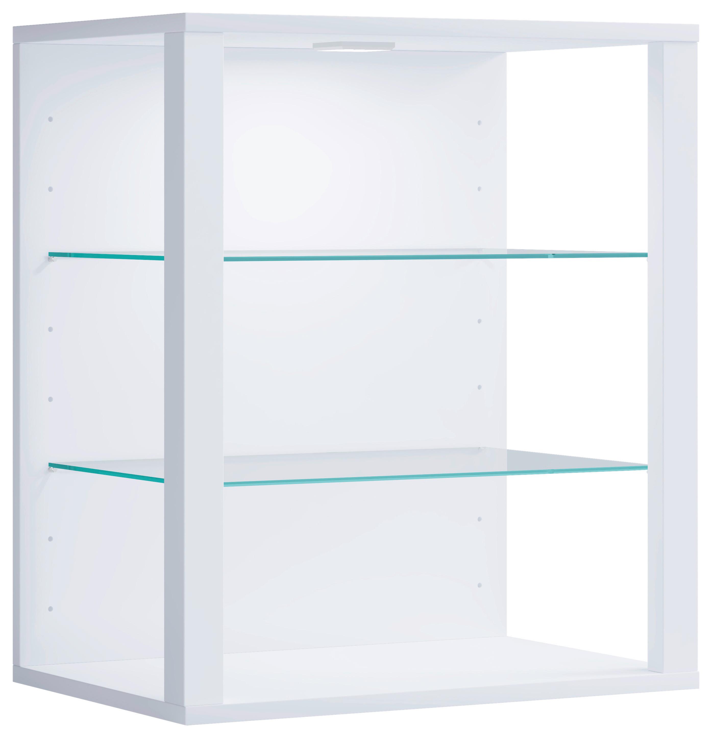 Hängevitrine Glasol Sw - Weiss, Design, Glas/Holzwerkstoff (52/60/35cm) - MID.YOU