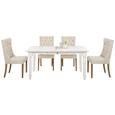Stuhl Creme/Eschefarben - Eschefarben/Creme, ROMANTIK / LANDHAUS, Holz/Textil (51/104/63cm) - Zandiara
