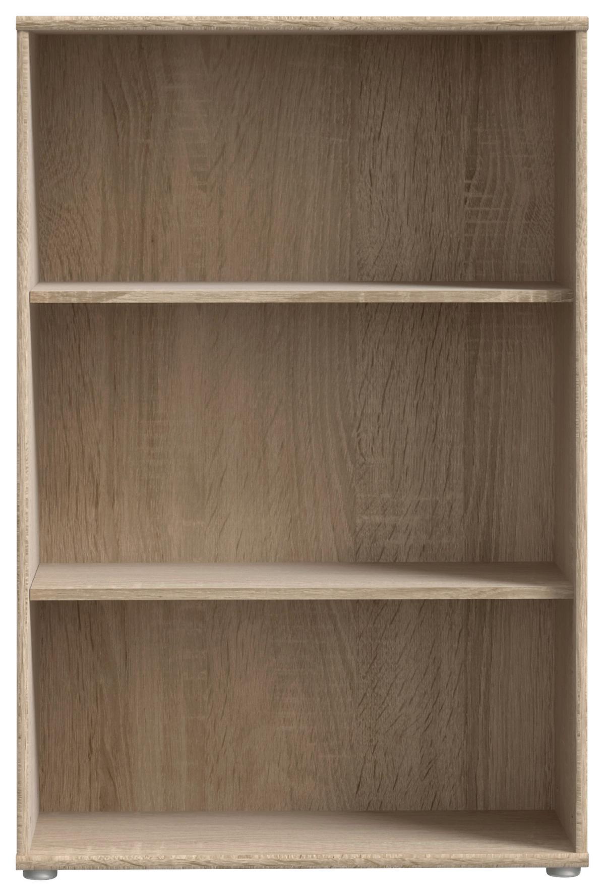 Regal Tempra 2, Barva Hrasta - barve aluminija/hrast sonoma, Basics, leseni material (54/86/35cm) - Mömax