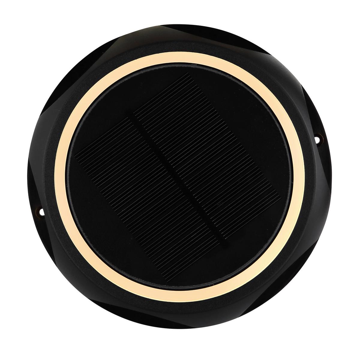 Solarleuchte 36506  Solar - Opal/Schwarz, Design, Kunststoff/Metall (14/3,6cm) - Globo