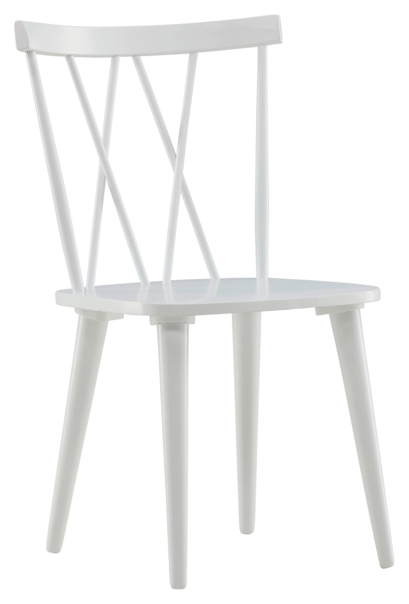 STUHL-SET MARIETTE - Weiß, Design, Holz (53.5/86/50cm) - Livetastic