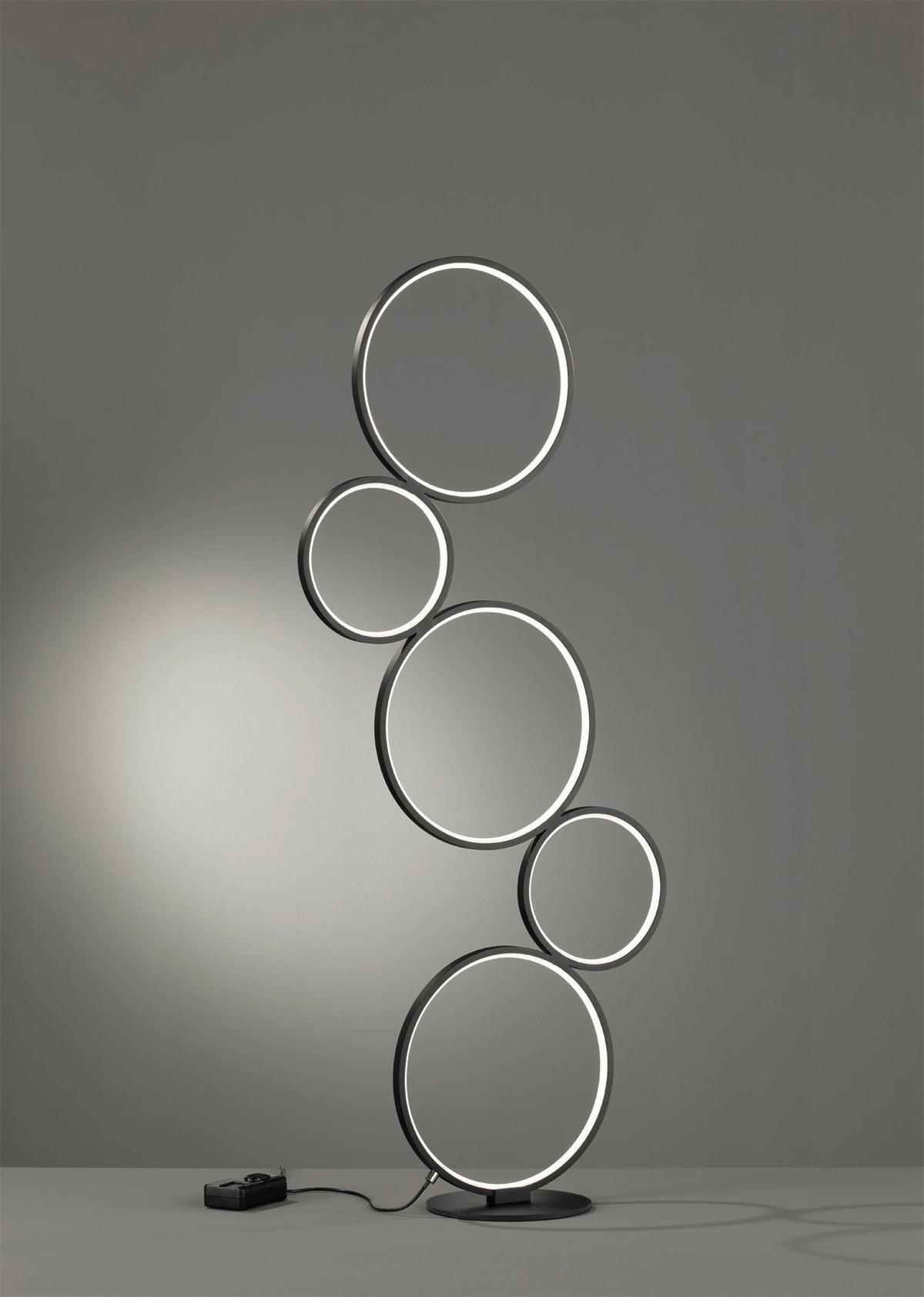 LED-Stehleuchte Rondo in Schwarz max. 36 Watt - Schwarz, Design, Metall (47/20/115cm) - Trio Leuchten