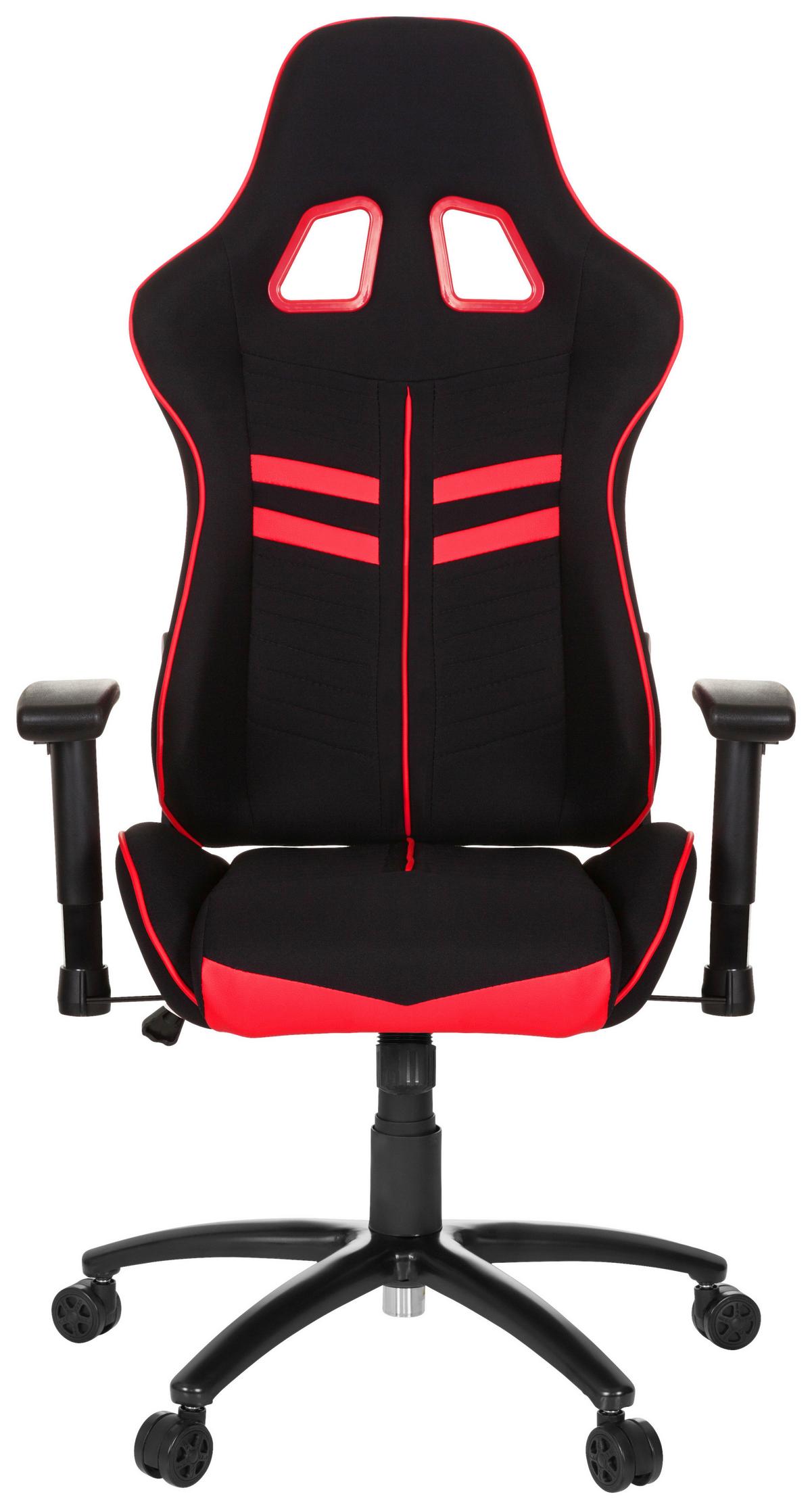 Gaming Stol League Pro I, Črna, Rdeča - rdeča/črna, Moderno, kovina/umetna masa (72/138/63cm) - MID.YOU