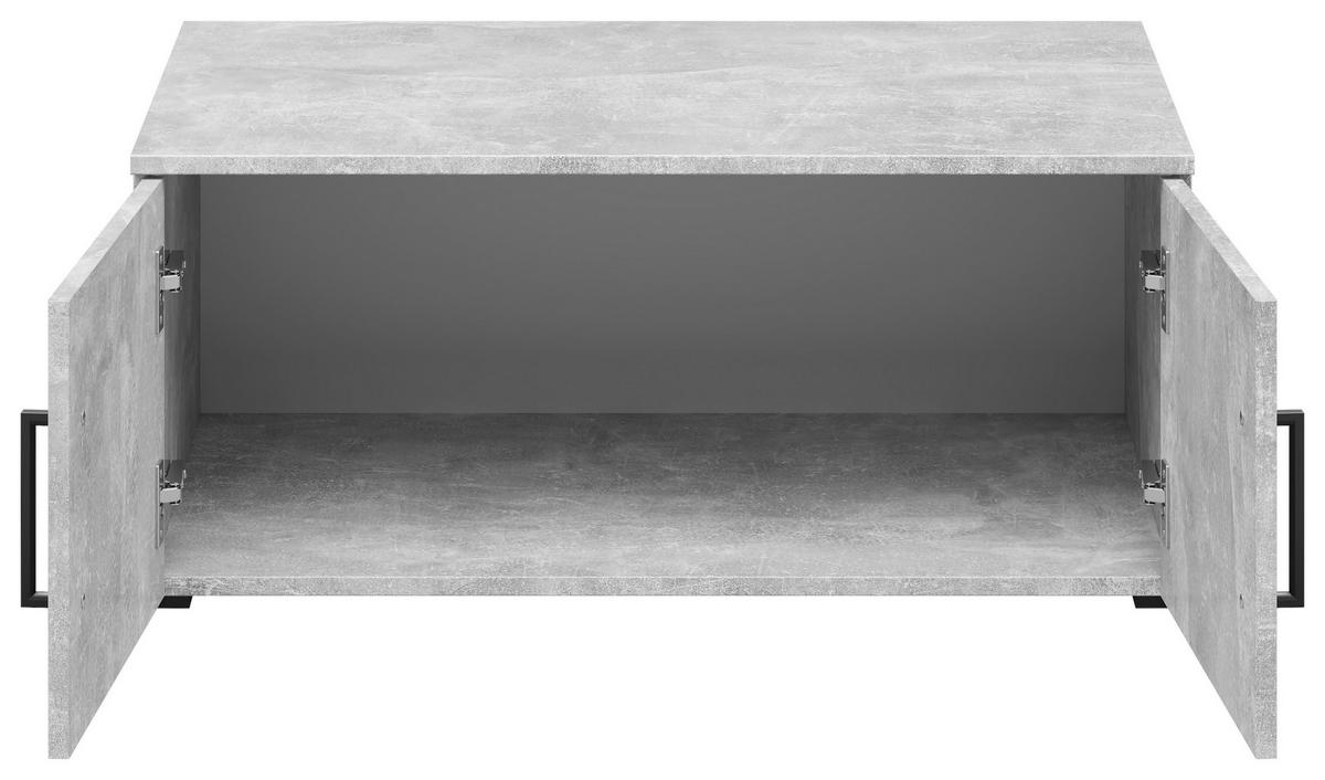 Aufsatzschrank Multistauraum Betonoptik - Schwarz/Grau, MODERN, Holzwerkstoff/Kunststoff (80/35/52cm) - Mömax