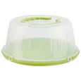 Suport Cu Clopot Pentru Tort Marcel - alb/verde, plastic (33/15cm) Suport Cu Clopot Pentru Tort Marcel - alb/verde, plastic (33/15cm)