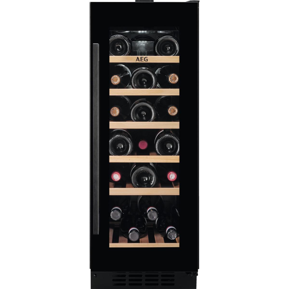 Weinkühlschrank AWS4020B5B Schwarz - Schwarz, Glas/Holz (29,5/82/57,1cm) - AEG