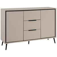 KOMODA ARONA - czarny/kolor piaskowy, Konventionell, materiał drewnopochodny/tworzywo sztuczne (135/90/38cm) - Livetastic