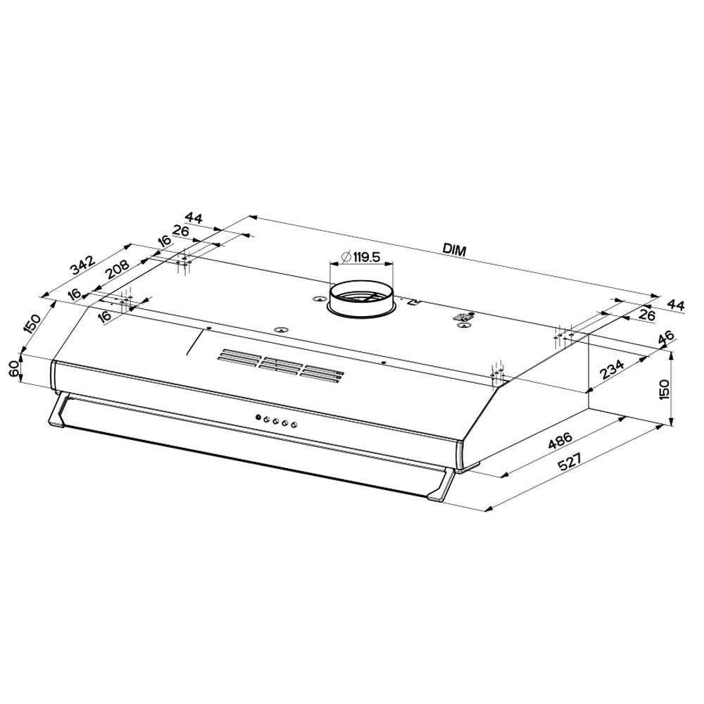 Páraelszívó 2740 Pb Srm Wh A60 - Basics (60cm) - Faber