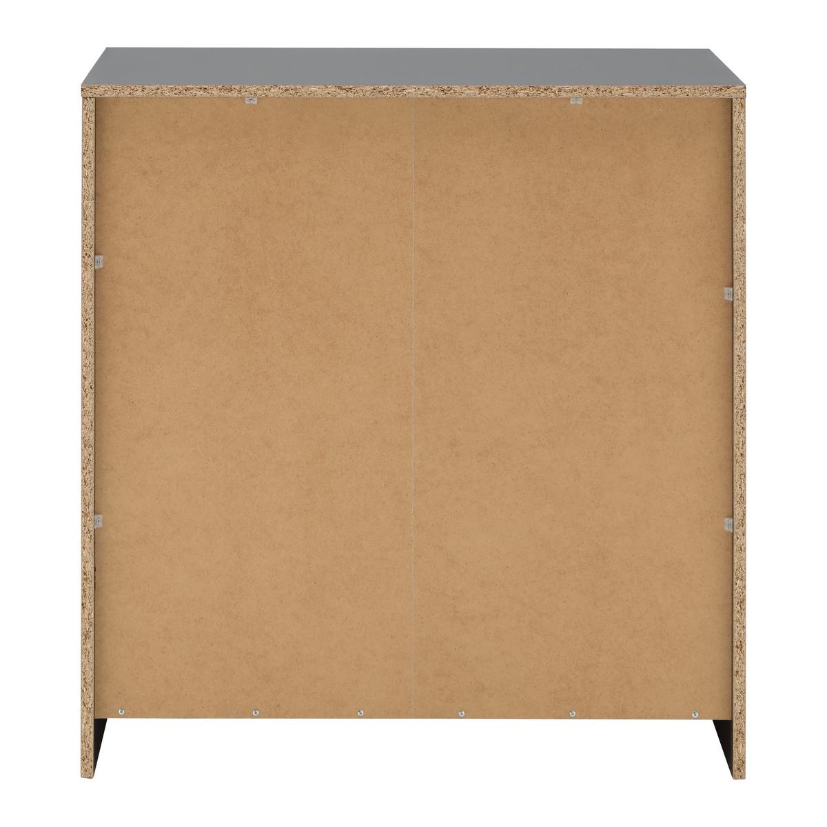 Komoda Mara - boje srebrnog hrasta/crna, Konvencionalno, drvni materijal/plastika (77/80/42cm) - Modern Living