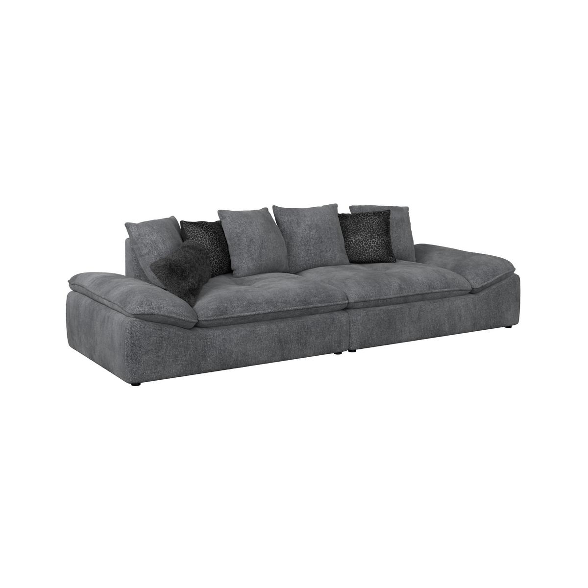 CANAPEA BIGSOFA DIUN - antracit/negru, Trend, textil (310/76-90/124cm) - Luca Bessoni